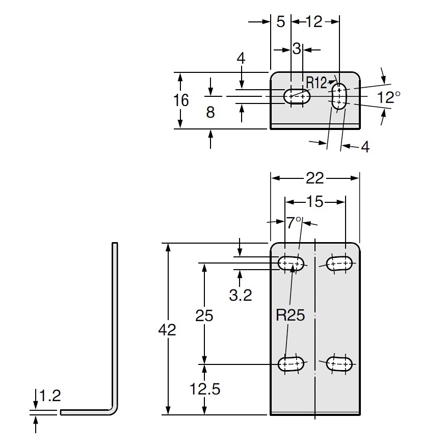 紅外線光電傳感器 光電開關 安裝支架 CAD